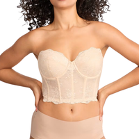 Soutien-gorge convertible sans bretelles pour femme, grande taille, maintien élevé, avec armatures, sans couture, ajustement invisible, multi-positions, confort quotidien, décolleté en V