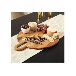 Ensemble de 2 planches à fromage de tailles et formes différentes, design attrayant, en bois et en marbre, pour une utilisation en cuisine - Product Image 2