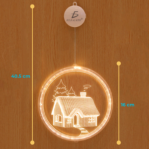 Luci a stringa LED trasparenti in acrilico con ventosa per decorazioni natalizie da esterno - Product Image 5