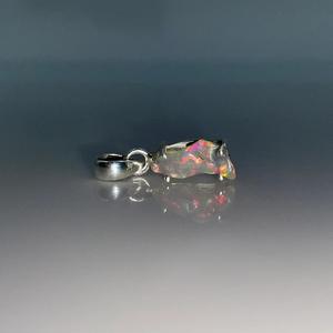 Sterling 925 Silver Ethiopian Natural <b>Opal</b> Rough Gemstone Pendant Multi Fire Handmade Vintage Jewelry Unique <b>Gift</b> for Children - Product Image 2
