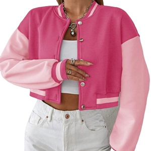 Letterman <b>Jacket</b> Crop Top Embroidered for <b>Women</b> Cold Weather <b>Jacket</b> With Full Customization on Trending - Product Image 1