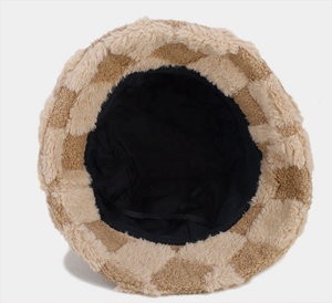 Original Brown Toffee Sherpa Check <b>Bucket</b> <b>Hat</b> Custom Logo Cartoon Wide Brim Winter <b>Hat</b> for Men <b>Women</b> for Fishing Ski Velour - Product Image 6