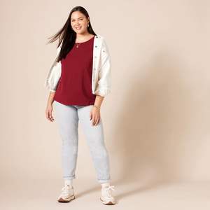 T-shirt d'été pour femmes Serene, doux, respirant, écologique, coupe ajustée, spandex/coton, grande taille, fluide, décontracté, extensible, quotidien - Product Image 6