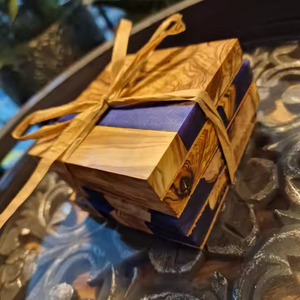 Sous-verres en bois personnalisés populaires pour la maison déco sous-verre en bois massif en bois d'acacia par l'artisanat en croissant - Product Image 2