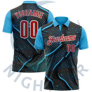 Newest Sublimation Printed <b>Cricket</b> Uniform Set Sports T-Shirt Designs Jersey Polo Collar Digital Breathable Lightweight - Product Image 4