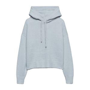 Sweat à capuche en cachemire à manches longues en tricot uni pour femmes Pull en cachemire - Product Image 5