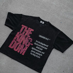 Wholesale High Quality 100% Cotton Men's <b>T</b>-<b>Shirt</b> Breathable Summer <b>Long</b> <b>Length</b> Knitted Wear Custom Lettering Print Jersey - Product Image 5