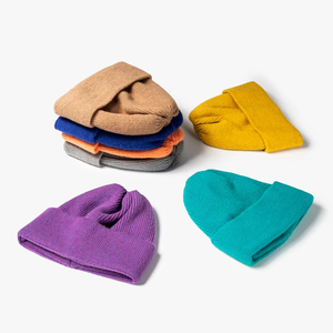 Gorro de Punto Personalizado de Lana, Gorro de Pescador para Hombre, Gorro Corto de Punto, Marca Privada - Product Image 1