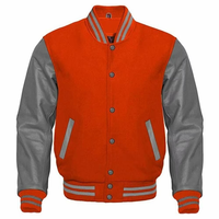 Personnalisé en gros blanc letterman vestes 100% laine corps pur cuir manches varsity vestes collège Baseball veste pour hommes