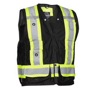 Breathable Men Hi Vis Construction OEM 100% Cotton High Quality Low MOQ Reflective <b>Tape</b> <b>Security</b> Vest for Men - Product Image 3
