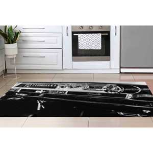Alfombra Cadillac en Blanco y Negro: Decoración de Auto Antiguo, con Pelo Suave - Product Image 5