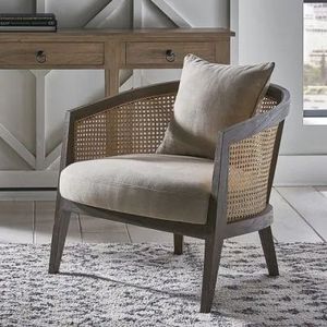 Chaise longue avec dossier en rotin - Product Image 1