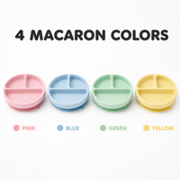 Assiette à ventouse en silicone personnalisée avec base à forte adhérence pour bébés et enfants, développement OEM/ODM sur mesure