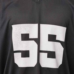 Maillots de football américain premium en maille, t-shirts personnalisés surdimensionnés en polyester, style rétro, sublimation, streetwear ample - Product Image 3