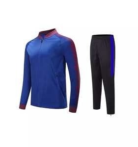 2022 Venta caliente de manga larga 100% algodón chándal deportivo respetuoso con el medio ambiente ropa de entrenamiento de fútbol con cremallera - Product Image 3
