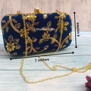 Embrague de noche Ara Tari de terciopelo bordado hecho a mano para mujer embrague de Metal embrague de Palma étnico para función de boda Favor - Product Image 3