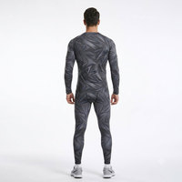 Combinaison de sport pour homme à manches longues, compression, impression par sublimation, spandex, polyester, séchage rapide, sans couture, pour adultes