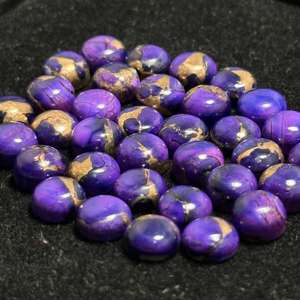 AAA + tamaño personalizado de alta calidad 7x7MM cobre púrpura Natural Kingman turquesa cabujón joyería de piedras preciosas sueltas - Product Image 3