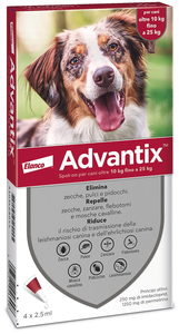 Antiparassitario Advantix (4 Pipette) Per Cani 1025 Kg. - Product Image 1
