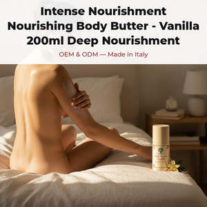 Burro Corpo Intensamente Nutriente alla Vaniglia 200ml, Nutrimento Profondo, Etichetta Privata OEM, RedMoringa Italiana per Uso Quotidiano e Schiarimento - Product Image 2