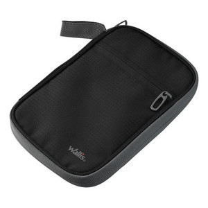 Organizer da viaggio Wallis con cerniera e tracolla nero e grigio - Product Image 1