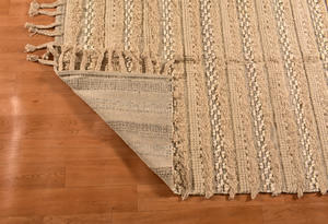 Alfombra de telar manual de algodón natural Alfombra de área Bohemia con diseño de novedad hecho a mano de pila alta para decoración del hogar - Product Image 5