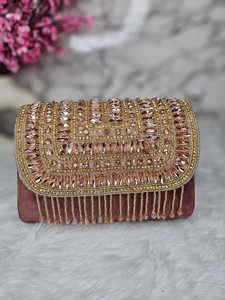 Femmes indiennes faites à la main nouveau concepteur broderie pochette sac Potli sac ethnique désherbage sac à main à bas prix par LUXURY CRAFTS - Product Image 6