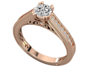 Luxury 14K Gold Stackable Women's Classic IGI Certified 7mm Wide Round Cut Lab Diamond Wedding <b>Band</b> <b>Rings</b> From India - Product Image 5