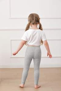 Leggings Esenciales para Bebés Niñas, Lavados, Dulces, Elásticos, Suaves, de Punto, Control de Transpiración, Cintura Alta, Cobertura, Sensación Suave - Product Image 5