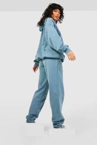 Conjunto Deportivo de Felpa Francesa Gruesa de Alta Calidad, Sudadera con Capucha Desgastada con Lavado Ácido, Pantalones Deportivos Acampanados, 100% Algodón para Invierno - Product Image 3