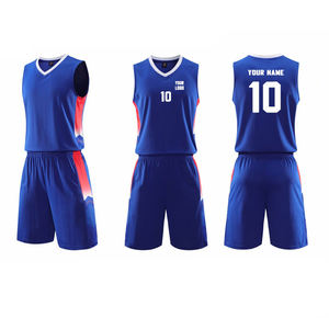 ชุดบาสเก็ตบอลแบบแห้งเร็ว ระบายอากาศได้ดี ผลิตตามสั่ง คุณภาพดีที่สุด แบบ OEM ขายส่ง สามารถกลับด้านได้ พิมพ์ลายแบบซับลิเมชั่น ไซส์พลัส สำหรับฤดูร้อน - Product Image 1
