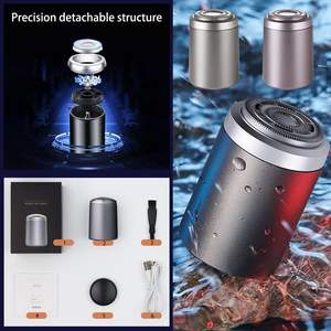Afeitadora Eléctrica Portátil Plateada para Hombre, USB, Uso en Seco/Húmedo, Resistente al Agua IPX7, para Hogar, Viajes, Oficina, Carga USB, Lavable - Product Image 4