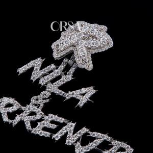 Hot Sale Mossinate <b>Custom</b> Diamond <b>Name</b> Pendant Iced Out <b>Necklace</b> with CZ or Lab Diamonds for Mens and Womens Available for Sale - Product Image 3
