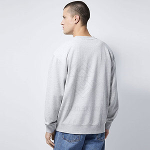 Sweat-shirt en molleton uni pour homme, impression de logo personnalisé, hiver, décontracté, tissu en coton mélangé, haute qualité, fabrication sur mesure, respectueux de l'environnement - Product Image 3