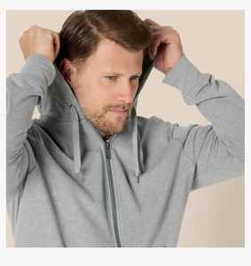 Sudadera con capucha y cremallera de otoño tallas XXS 6XL con cuentas bordadas DIY hilo teñido tejido enzima lavado ropa de punto teñido liso teñido atado teñido - Product Image 3