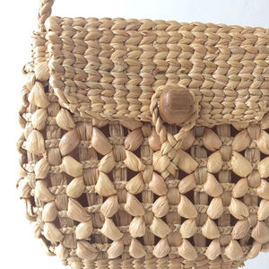 Nueva llegada rectángulo jacinto de agua hecho a mano bolso cruzado alta moda al por mayor para damas cierre abierto hecho en Vietnam - Product Image 2