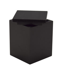 Urne rectangulaire moderne en marbre noir pour cendres, faite à la main, en pierre naturelle, revêtement mural, urne funéraire - Product Image 5