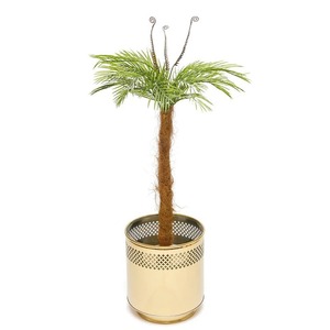 Maceta de acero inoxidable de tamaño personalizado con acabado dorado, contenedor de flores de metal decorativo moderno para uso en interiores y exteriores en el jardín - Product Image 3