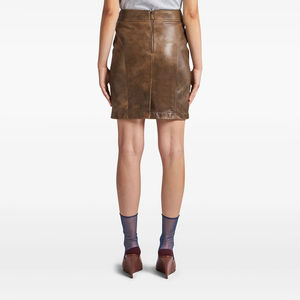 Women 2025 Winter New Fashion Faux Leather Skirts High Waist <b>Slimming</b> Tight <b>Shiny</b> Casual Outfit - Product Image 4