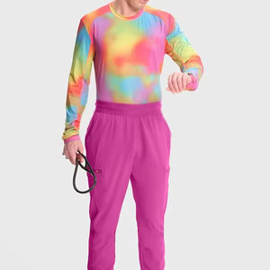 T-shirts médicaux pour femmes sous les blouses, hôpital, manches longues, col rond, hauts sous les blouses pour femmes - Product Image 2