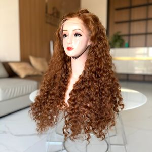 Meilleure Qualité Brun Couleur Birman Bouclés Cheveux Vietnamiens Perruques de Cheveux Humains Front de Dentelle Perruques de Dentelle Pour Les Femmes Noires - Product Image 2