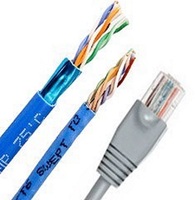 Konektor RF Kabel LAN CAT5 100 Ohm 0-100MHz Diameter 5mm-6mm 5 Konduktor
