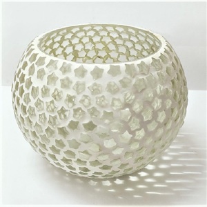 Vitrail mosaïque votive bol bougeoir pour la décoration de la maison chambre anniversaire mariage décoration photophore - Product Image 2