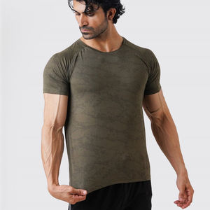 Diseña Tu Propio Estilo, Camisetas de Gimnasio para Hombre, 100% Algodón, Corte Ajustado, Transpirable, para Entrenamiento de Fisicoculturismo, Cuello Redondo - Product Image 2