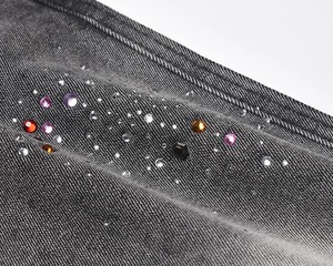 Pantalones cortos de mezclilla de rizo de algodón transpirable estilo High Street para hombre, pantalones cortos de playa para correr de verano personalizables, aspecto lavado de malla - Product Image 6