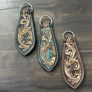 Nouveaux clips magnétiques pour chapeau en cuir travaillé à la main 2025, style western, motif floral sculpté, sangle de chapeau avec aimant puissant, porte-chapeau pour sacs et ceintures - Product Image 6