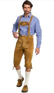 Shemax Trachten Shorts pour hommes Lederhosen Shaded Grey OEM Custom New Bavarian Oktoberfest Lederhosen - Product Image 4