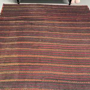 Kilim Rug, 6.1x12.7 ft Vintage Rug, <b>Brown</b> Plants & trees Rug <b>Wool</b> - Product Image 3