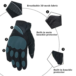 ถุงมือขี่มอเตอร์ไซค์แบบเต็มนิ้วระบายอากาศได้ถุงมือขี่มอเตอร์ไซค์กันลื่นสำหรับผู้ชายผู้หญิงปั่นจักรยานกลางแจ้ง - Product Image 4