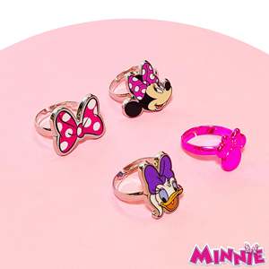 Disney Minnie Mouse Ajustable 4-Ring Jewelry Set para Niñas - Product Image 2